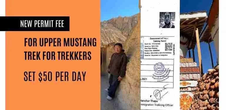 Permit fee of upper mustang