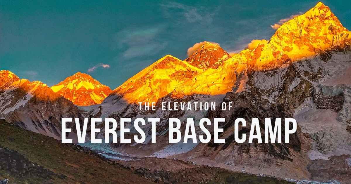 The elevation of the base camp of Mount Everest.